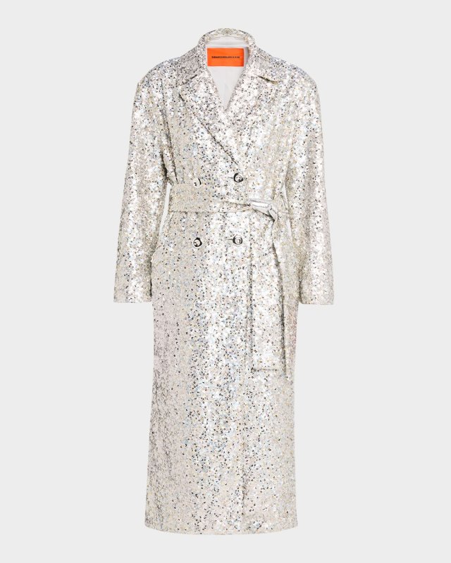 Rhodes Sequined Trench Coat